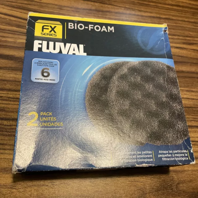 Fluval FX4 FX5 & FX6 Bio-Foam Pad Pack of 2  NEW Open Box