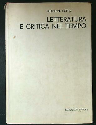 Letteratura E Critica Nel Tempo  Getto Giovanni Marzorati 1954