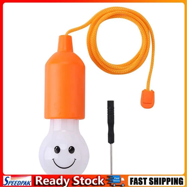 Lampe de nuit de camping avec cordon de traction coloré à ampoule suspendue port