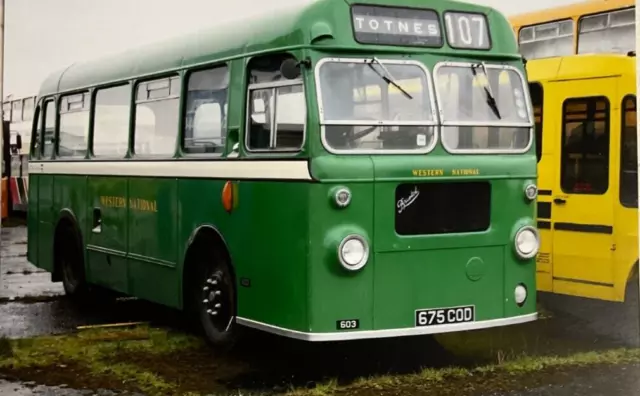 Bus 1960-Bristol SUS4A - Western National - 675 COD - Colour Photo- 6 ins x 4ins