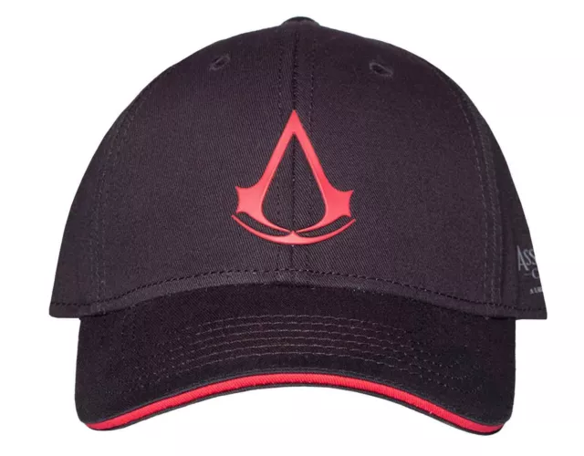 Assassins Creed Baseball Cap Rot Logo Nue offiziell Schwarz Snapback Size One