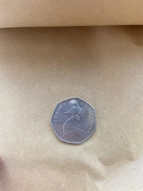 2016 jemima puddleduck 50p coin