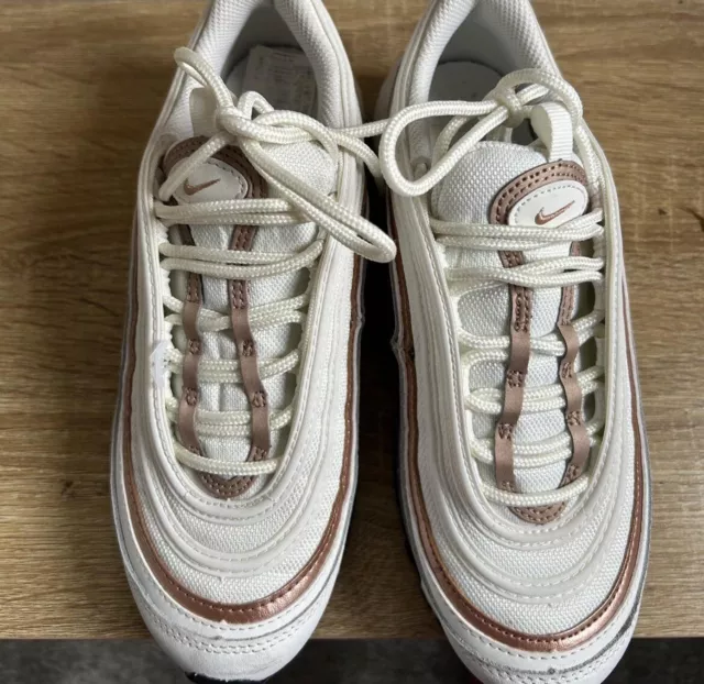 NIKE 97S WHITE And Rose Gold UK Size 5 Trainers 50.00 PicClick UK