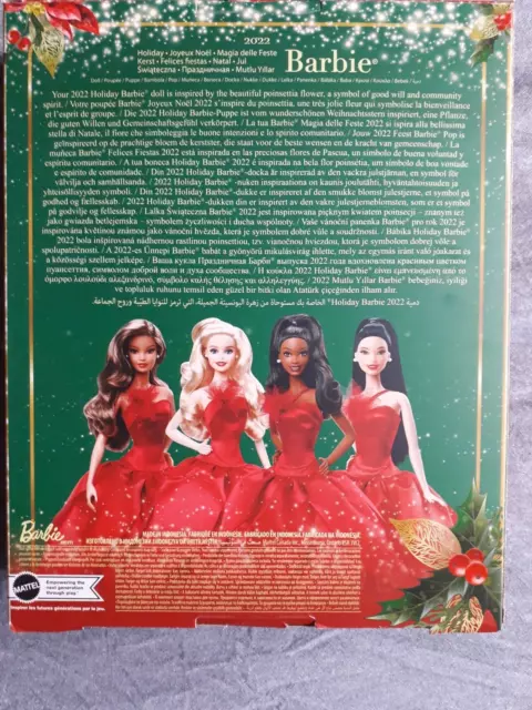 🎅 Mattel — Barbie Signature Joyeux Noël 2022 — Blonde — Poupée mannequin HBY03 2