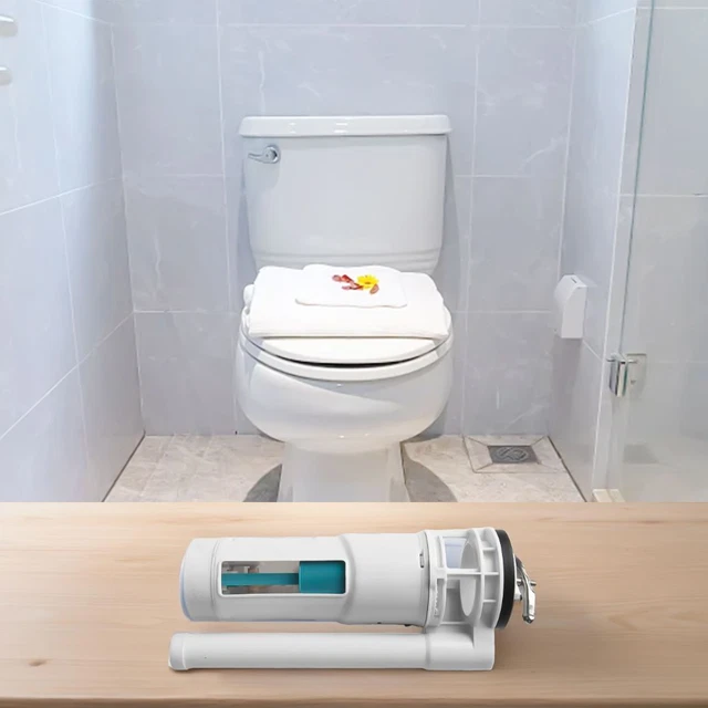 Siphon De WC Double Chasse Réglable 7,5 à 9,5 Pouces SPARES2GO - Avec Trop-plein Interne, économie D’eau, Facile à Installer