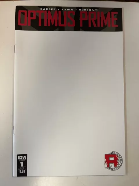 Optimus Prime #1 : Blank / Sketch Cover : Idw : 2016