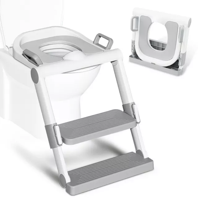 Toilettentrainer WC Sitz Toilettensitz mit Treppe Toilettenaufsatz Kinder Baby