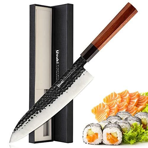 Gyuto Chef’s Knife 8 inch Japanese Chef Knife 3 layers 9CR18MOV Clad Steel Ja...