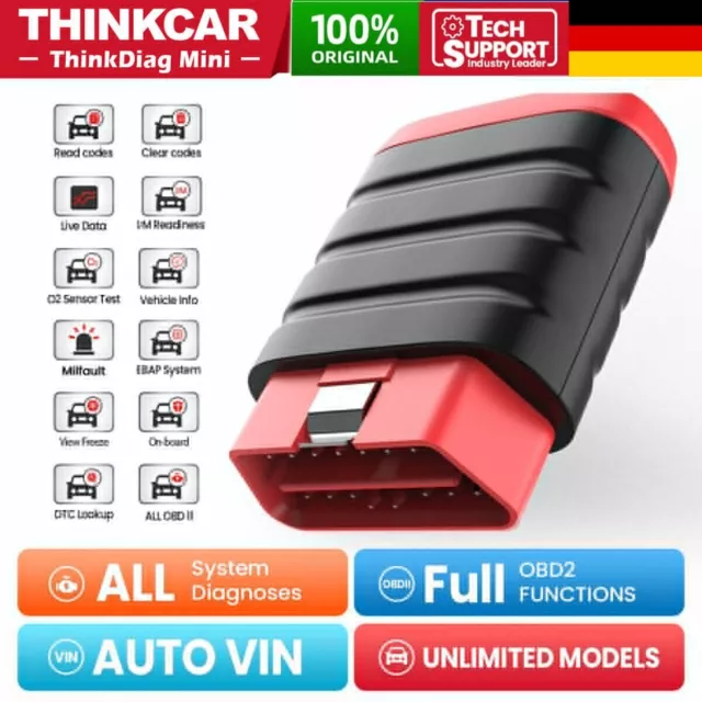 Thinkdiag mini Profi KFZ Alle Systeme OBD2 Diagnosegerät Bluetooth Codeleser DE