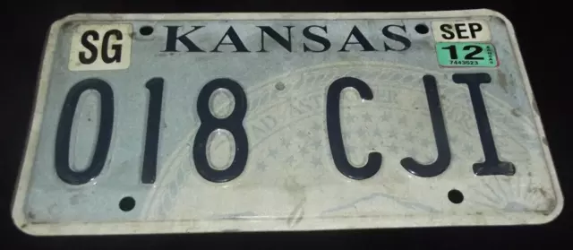 2012 Kansas License Plate 018 Cji