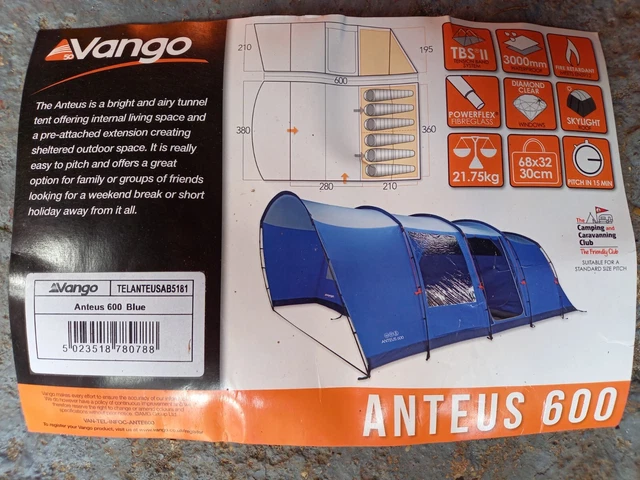 Vango anteus 600 tent hotsell