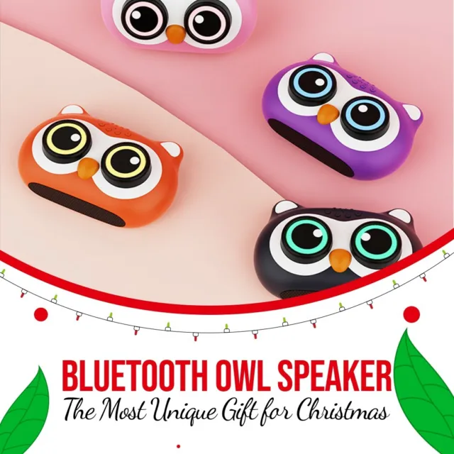 Cool Owl Design Wireless Bluetooth Mini Speaker With USB Cable | Portable BT 5.0