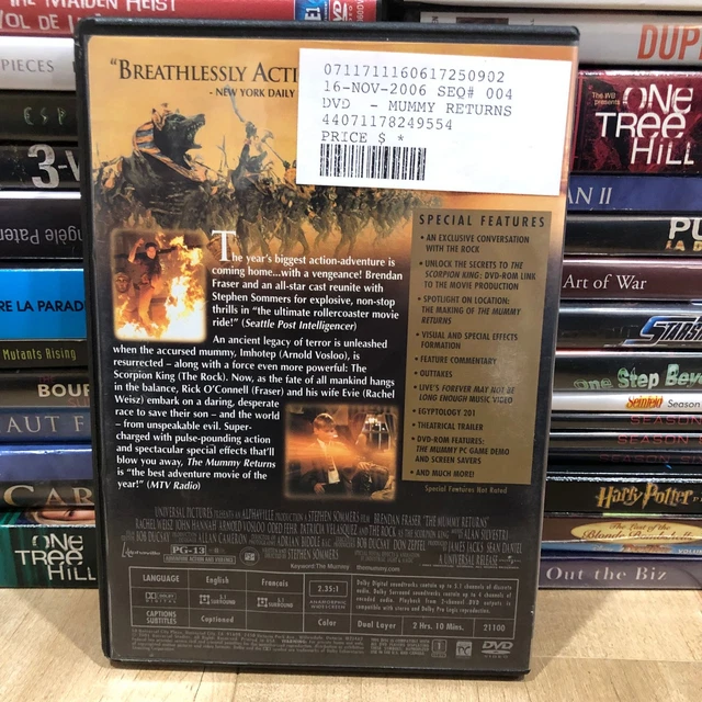 THE MUMMY RETURNS Collector's Edition DVD Widescreen Universal Action ...