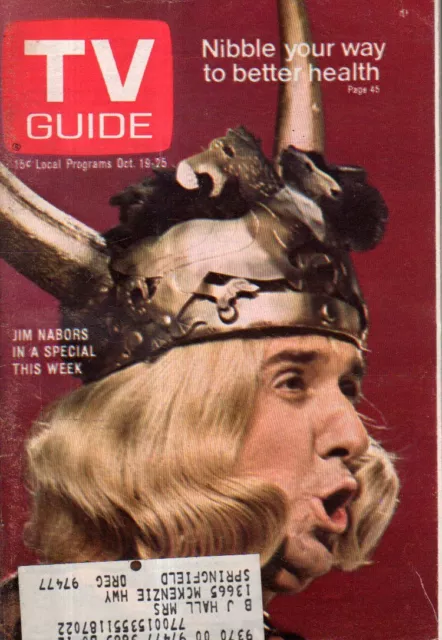 1968 TV Guide October 19 - Gomer Pyle; Ghost and Mrs Muir; Howard Cosell; J Webb