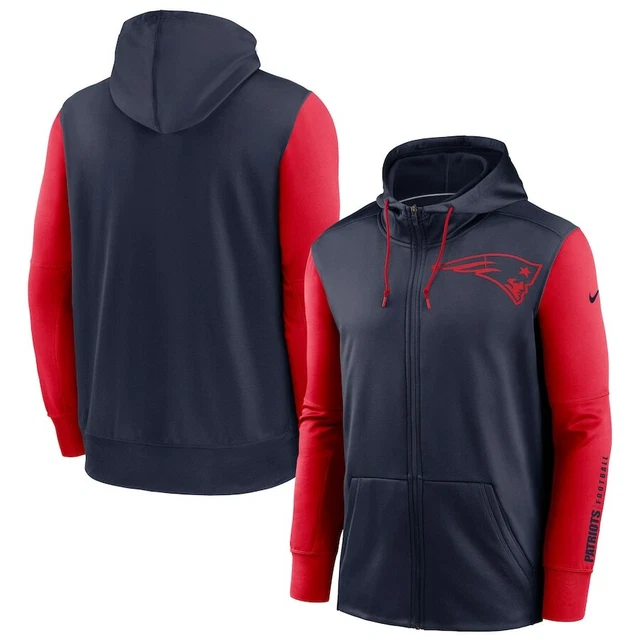 Felpa con cappuccio Nike NFL New England Patriots Performance cerniera intera