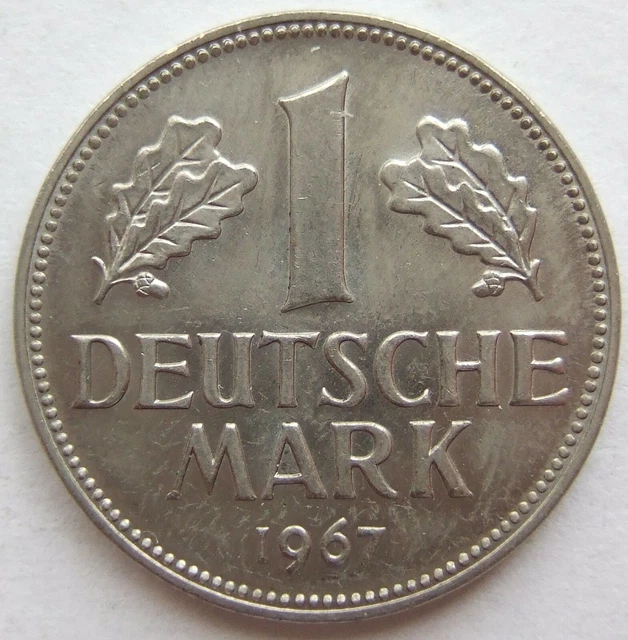 Superb High Grade Coin Germany 1 German Mark 1967 D IN Brillant uncirculated