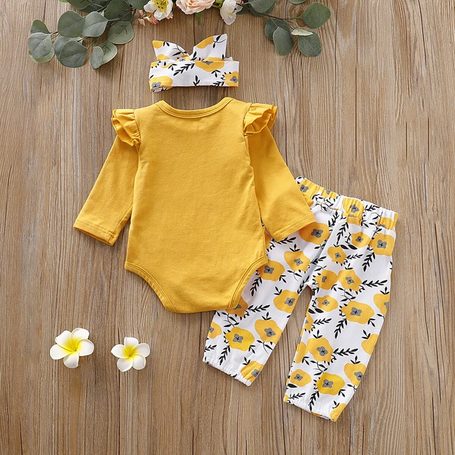 3 pz abiti cuore per bambine neonate top pantaloni fascia outfit tuta 10