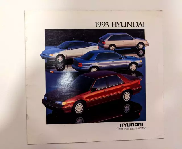 1993 Hyundai Car Full Line - Dealership Sales Brochure (12 pages), Nice Cond!