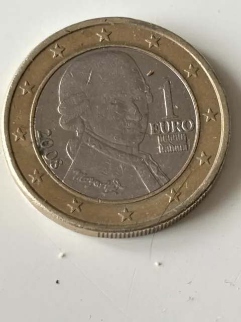 piece 1€ mozart 2008 tres bonne état