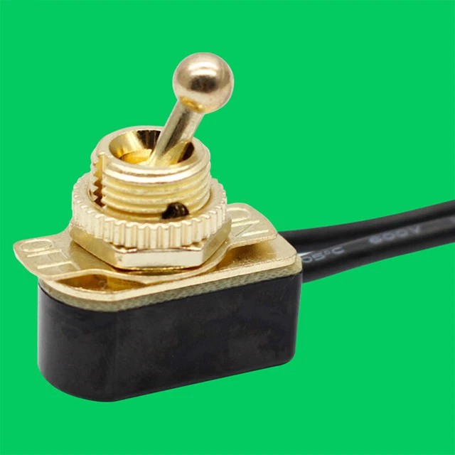 AC 250V 6A On/Off Prewired Standard Toggle Switch With Wire Cable MT ...