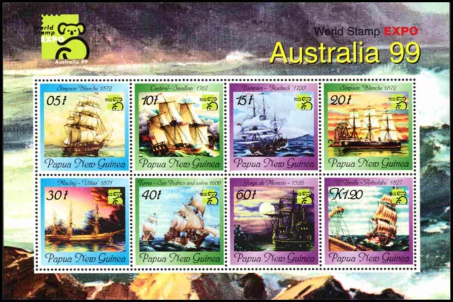 PAPUA NEW GUINEA 964 - Australia '99 Exhibition "Sailing Ships" S/S (pb83106)