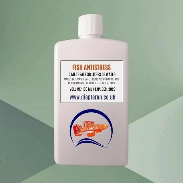Fish Antistress 100 ml | Trata 760 L de agua | Desintoxicante | Hace que el agua sea segura