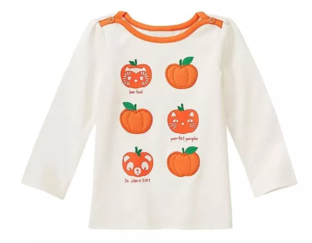 NWT Gymboree Girls HALLOWEEN SHOP Pumpkin Shirt Size 3t