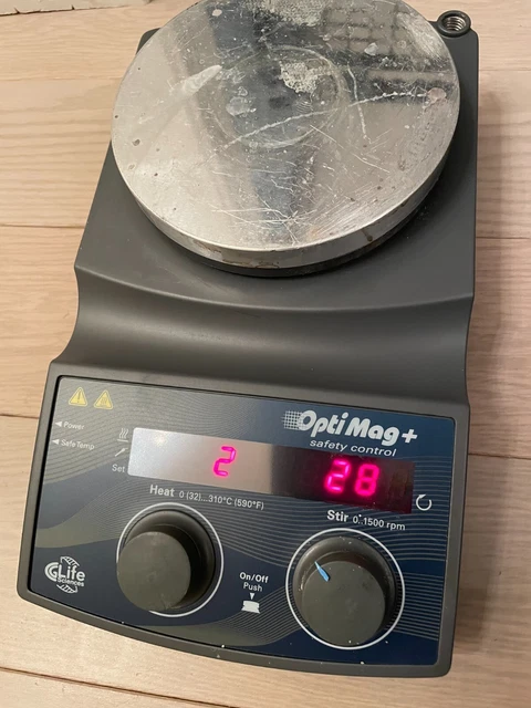 IKA MST D Chemglass OPtiMag Hot Plate Magnetic Stirrer digital safety control x IKA MST D Chemglass OPtiMag Hot Plate Magnetic Stirrer digital safety control x