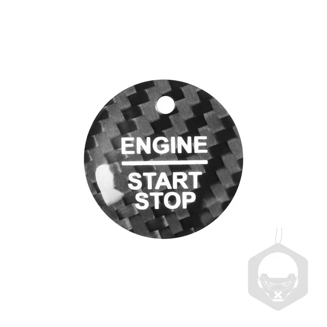 Adesivo Motore Auto Fibra di Carbone Start Stop Pulsante Accensione Per Ford F-150 2016-2019 A