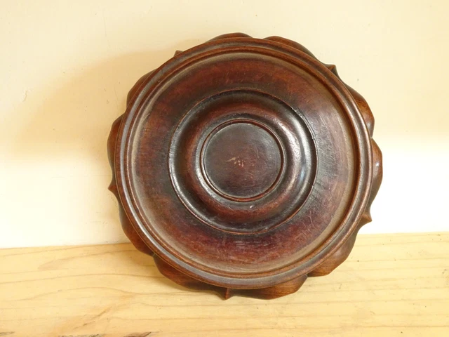 LARGE ANTIQUE WOODEN BASE SCULPTURE.CHINA. For vase, statue, porcelain 2