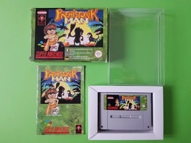 PREHISTORIK MAN / Jeu Super Nintendo EUR Complet + Crystal Box / TITUS