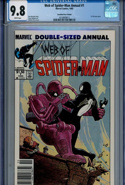 Web of Spider-Man Annual Vol 1 #1 Marvel CGC 9.8 NM/M (1985) Canadian Variant