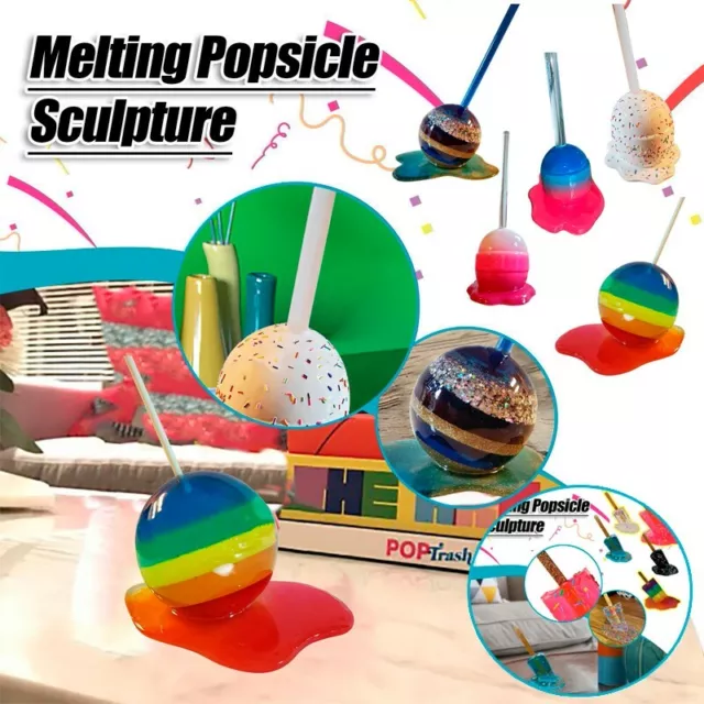 Melting Popsicle Lollipop Popsicle Sculpture Art Sculpture Modern Home Decor ++