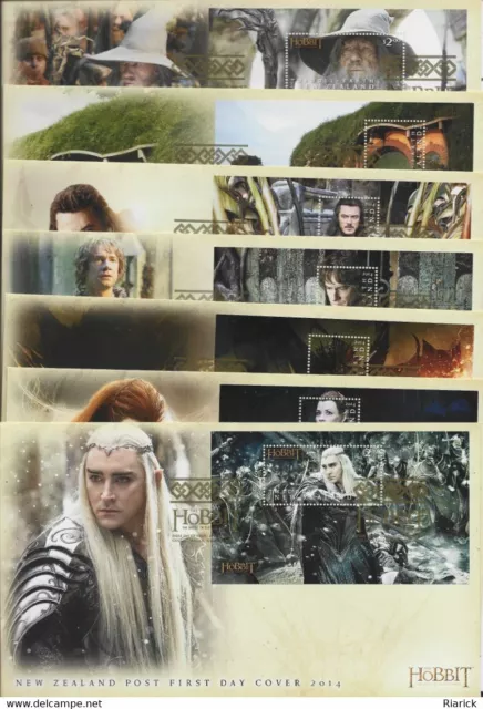 NOUVELLE ZELANDE FDC 2014 Neufs -THE HOBBIT -