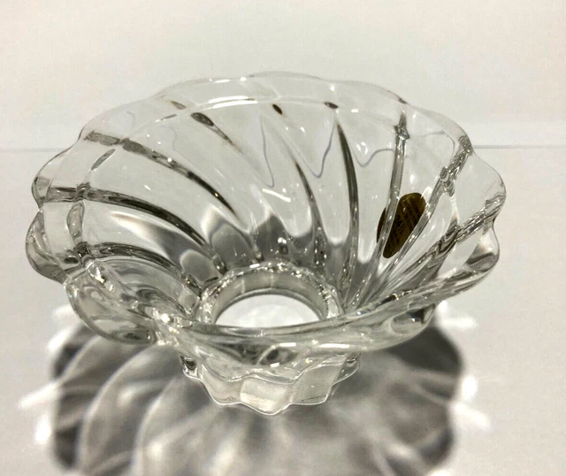 Bobeche Tazza In Cristallo Trasparente Ø14.7cm - Ricambio Per Lampadari - Design Lisa Con Fori Per Pendagli - Foto 7