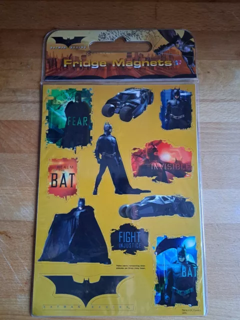 Batman Begins Fridge Magnets - set of 11. Brand New in Wrapper