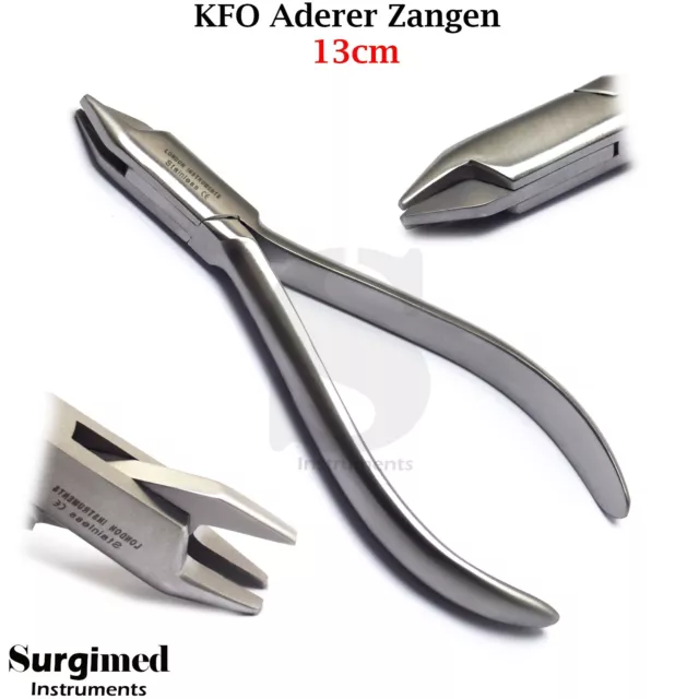 Aderer zangen 13cm Dreifingerzange Klammer KFO Zahntechnik Dentalzange Edelstahl