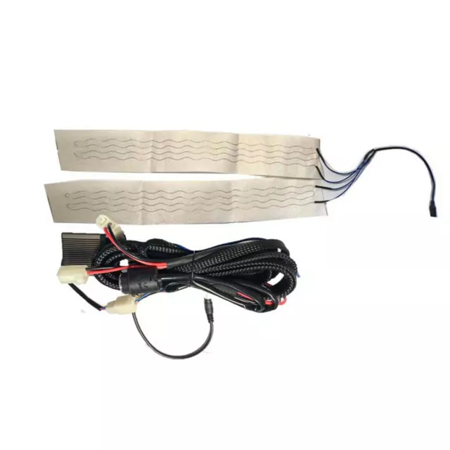 2 Pads Steering Wheel Heater Heated Kit 3-Shift Switch Fit For Car Interior 12V