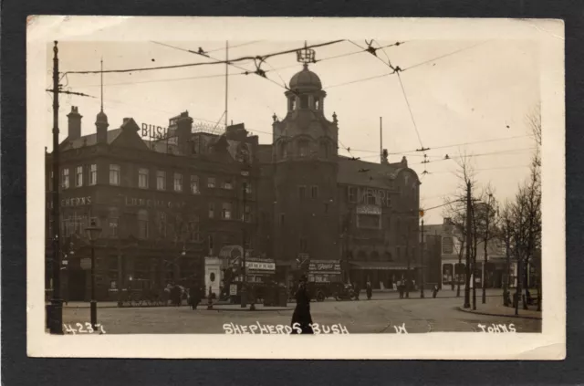 Postcard Shepherds Bush in Hammersmith and Fulham London posted 1919 RP Johns