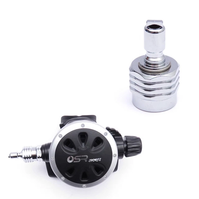 Adaptateur Plongée BCD Mâle à Femelle 9/16-18 UNF - Laiton Chromé - Pour Régulateur Et Tuyau Basse Pression - 10
