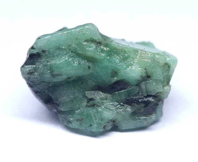 Émeraude Brute Naturelle De Zambie - Non Chauffée, Certifiée - Pierre Précieuse Verte Non Taillée