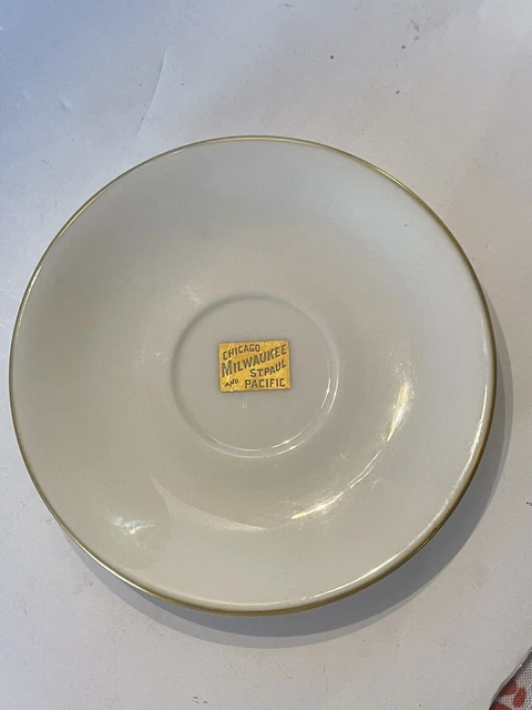 Chicago, Milwaukee and St Paul and Pacific Railroad Saucer Lenox Made in USA