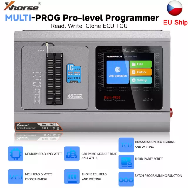 Xhorse MULTI-PROG Programmer IMMO Pro-level Read &Write Clone EC/U TCU Self-test