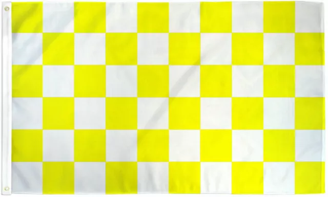 Yellow & White Checkered Flag 3x5 Racing Flag White & Yellow Nascar Finish Line