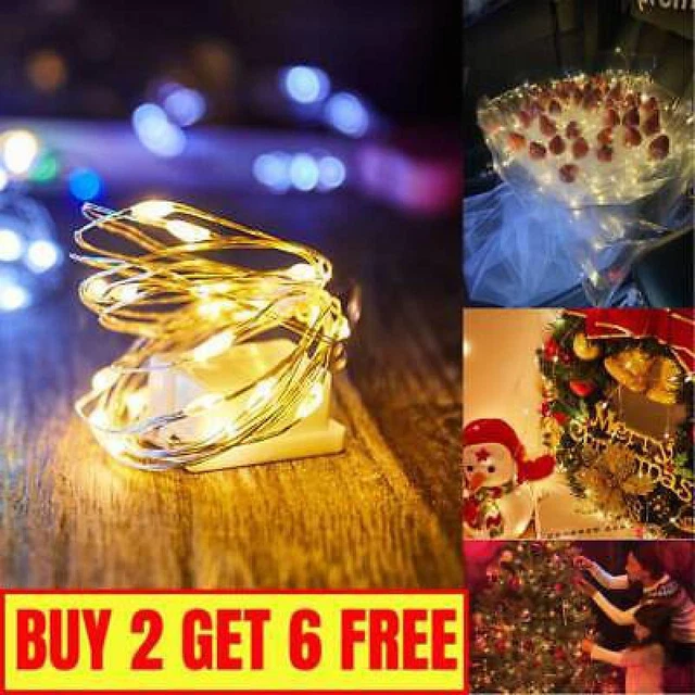 1/2M LED String Fairy Lights Copper Wire Battery Powered Waterproof~USA -