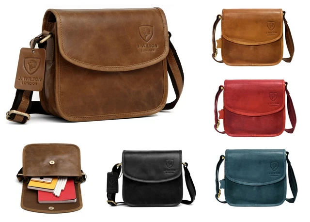 Ladies Leather Satchel Designer Mens Shoulder Cross body bag Messenger Travel