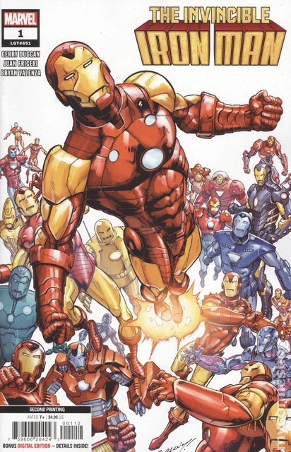 Invincible Iron Man 1J Bagley Variant 2nd Printing NM 2023 Stock Image
