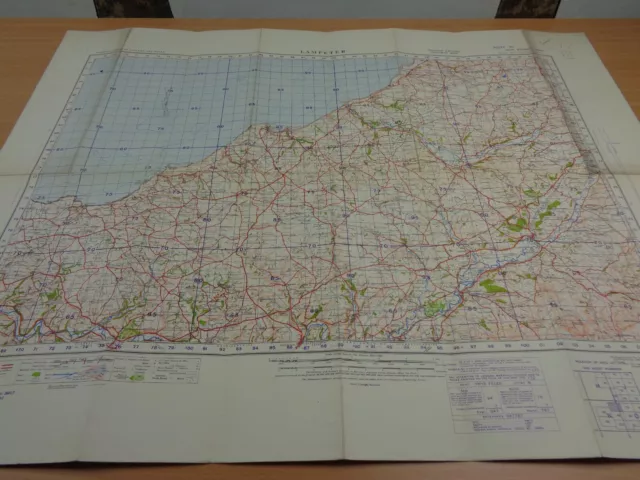 WW2 WAR OFFICE map entitled "LAMPETER" (RAF Navigator's map)