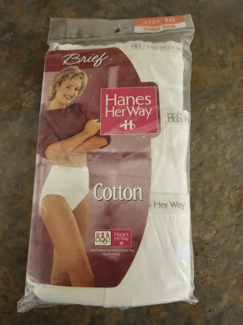 6 Hanes Her Way Select White Cotton Brief Panties Size 7 Kirkland (1999)