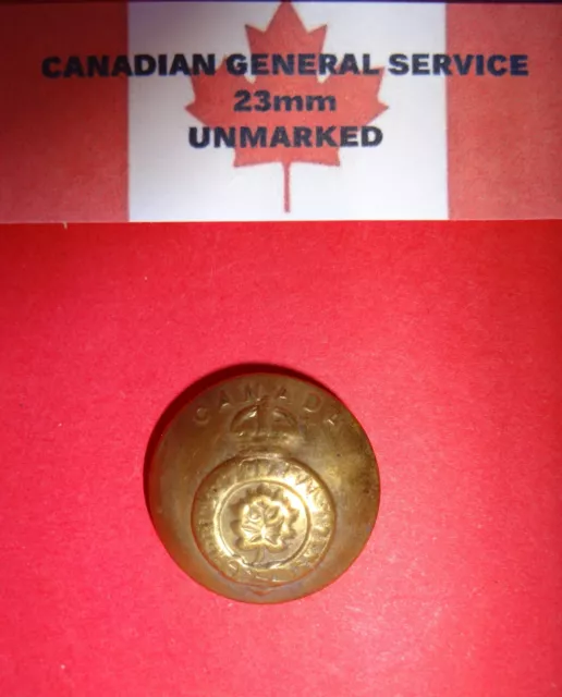 Canadian Military General Service Uniform Button 23mm UNMARKED
